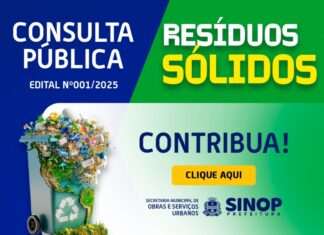 Sinop lança consulta pública para construção do plano de coleta dos resíduos domésticos e sólidos