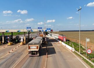 Concessionária alerta sobre limites de velocidade nas praças de pedágio da BR-163