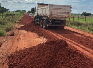 Estrada Lívia recebe serviços de patrolamento, cascalhamento e compactação do solo