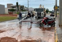 Sorriso tem mutirão de limpeza após chuva de quase 70 mm