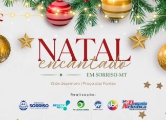 Natal Encantado será na Praça das Fontes neste sábado (13) em Sorriso