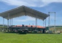 Começam os preparativos para o show da virada em Sinop