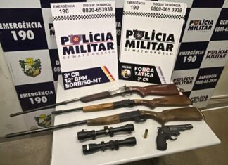 Força Tática prende suspeito de comércio ilegal de armas de fogo em Sorriso