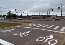 Semáforo da Avenida das Figueiras com André Maggi ganha ‘bolsões de motos’