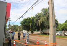 Cidade Limpa em Sinop já retirou mais de 400 quilos de cabos irregulares das vias públicas