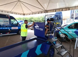 Ação gratuita leva saúde e segurança viária para caminhoneiros na BR-163