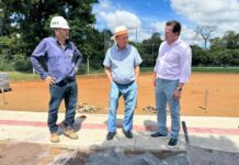 Dorner vistoria obras no entorno do Parque Florestal de Sinop