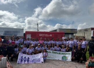 Emei Tempo de Infância realiza 1ª Caminhada com Elas e mobiliza comunidade contra a violência
