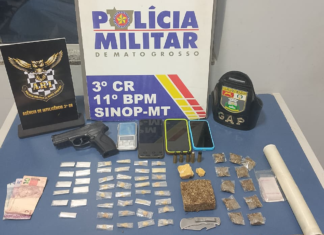 PM prende três faccionados por tráfico de drogas em Sinop