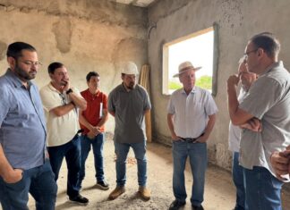 Obras da nova sede da GCM avançam em Sinop; prefeito e vice vistoriam