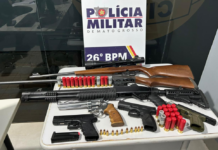 Apreensões de armas de fogo pela Polícia Militar crescem 78% em 2026