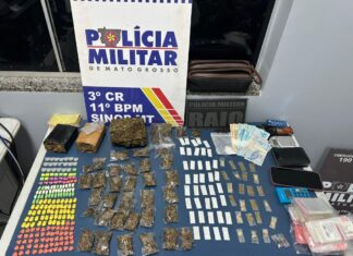 PM apreende dupla por sequestro e 431 porções de drogas em Sinop
