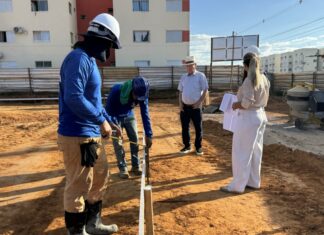 Começa construção de creche no Nico Baracat e Dorner vistoria trabalhos