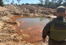 Batalhão Ambiental fecha área de desmatamento e garimpo ilegal em Novo Mundo
