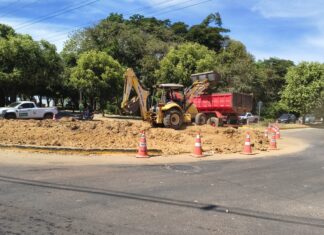 Começam as obras para implantação de novo semáforo no centro de Sinop