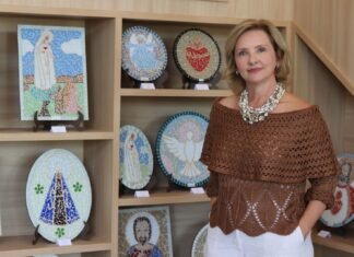 Artista plástica de Sinop vai para Europa pintar Igreja em Portugal