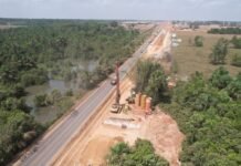 Içamento de vigas da ponte sobre o rio Curupi terá Pare e Siga na BR-163 em Sinop