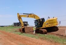 Obras de drenagem provocam alterações no tráfego da BR-163 em Lucas do Rio Verde